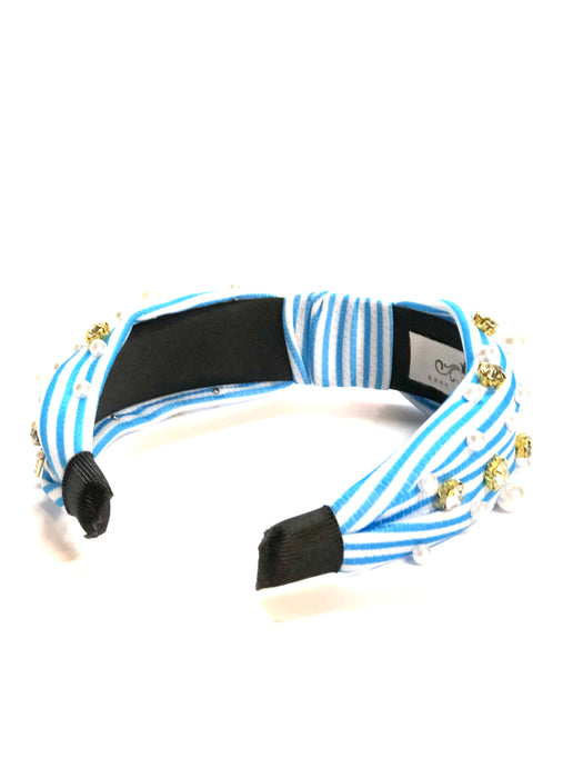 Breeze Blue Stripe with Gems