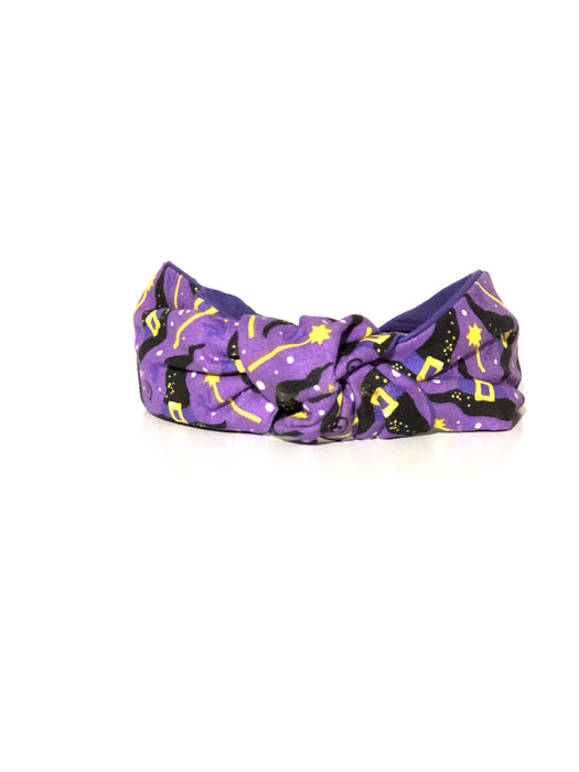 Halloween Purple Witch Hats and Wands Bandie