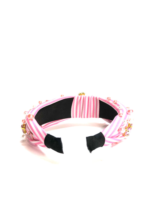 Lady Pink and White Stripe with Jewels