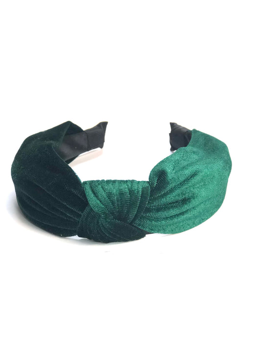 Pinch Me, I'm Irish Emerald Velvet Solid Knot