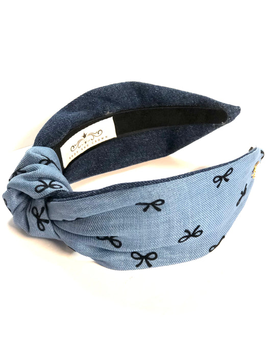 Denim Darling Bow Headband