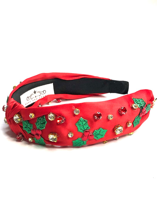 Holly Berries Red Satin