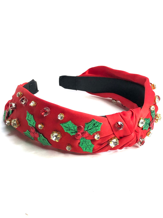 Holly Berries Red Satin