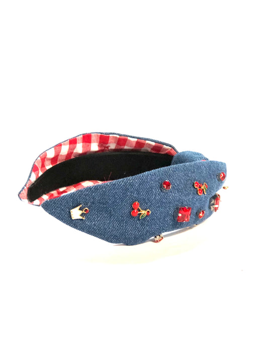 Sweet as Cherry Pie with Red Gingham Check and Denim